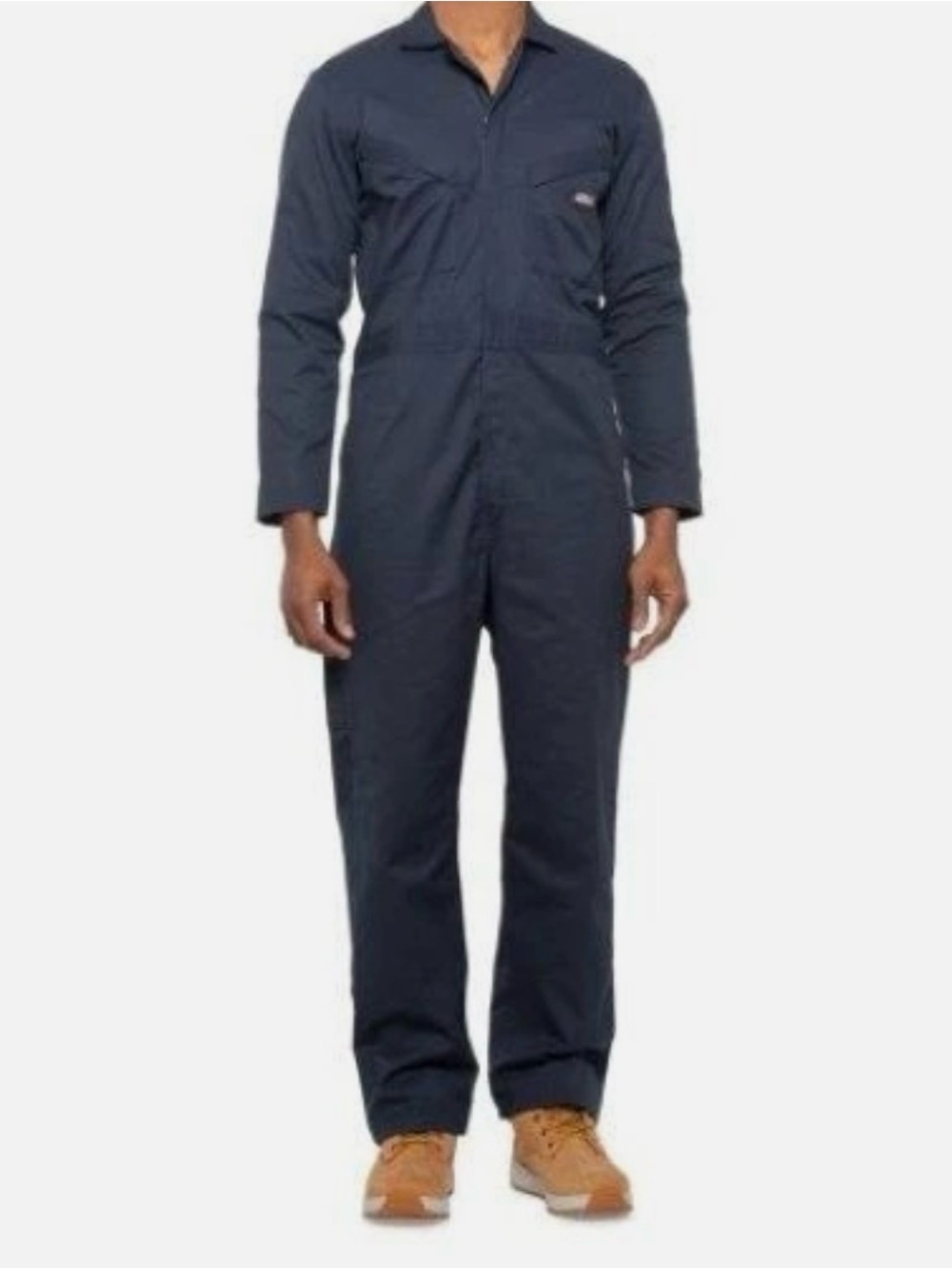 Dickies Men's Coveralls Size LT Zip Up Navy Blue Long Sleeve Work Jumpsuit A8 38